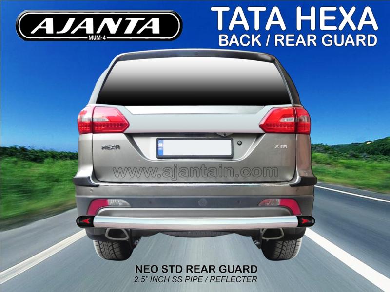 HEXA NEO BACK GUARD-STEEL PIPE REAR BUMPER SAFETY GUARD-AJANTA-CAR-ACCESSORIES.